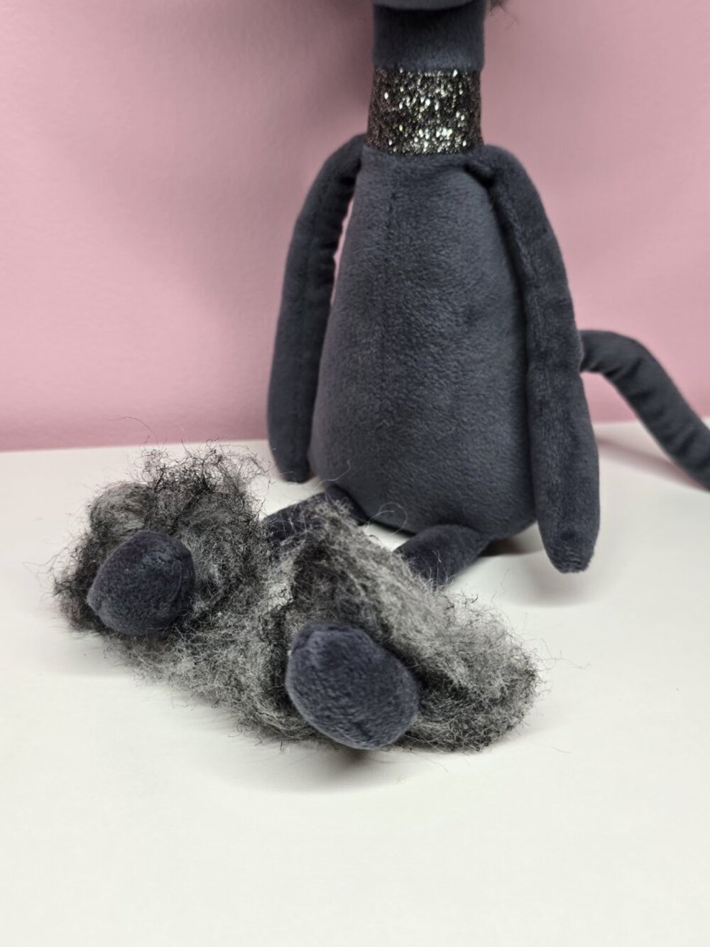 Jellycat Swellegant Kitty Cat Elegant Fancy Fluffy Glitter Plush 14"-Matted Hair - Picture 14 of 16